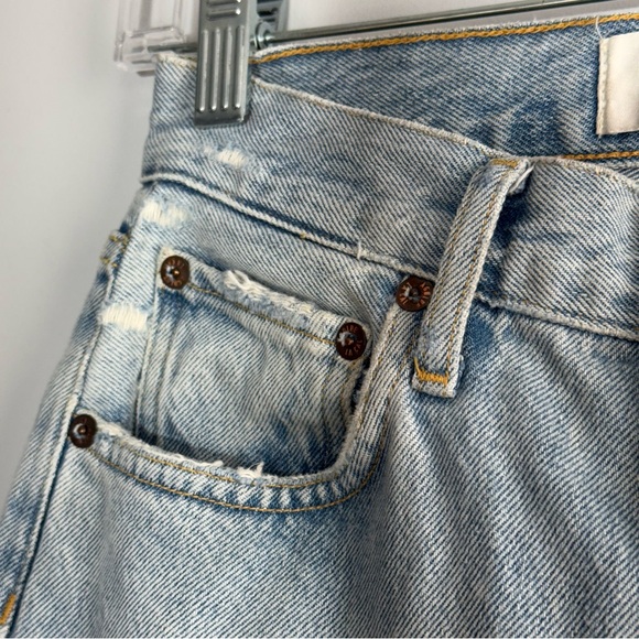 AGOLDE Fitted 90s Straight Leg Jeans 24 PINCH FLSHBK High Rise Distressed Rigid - Picture 8 of 16